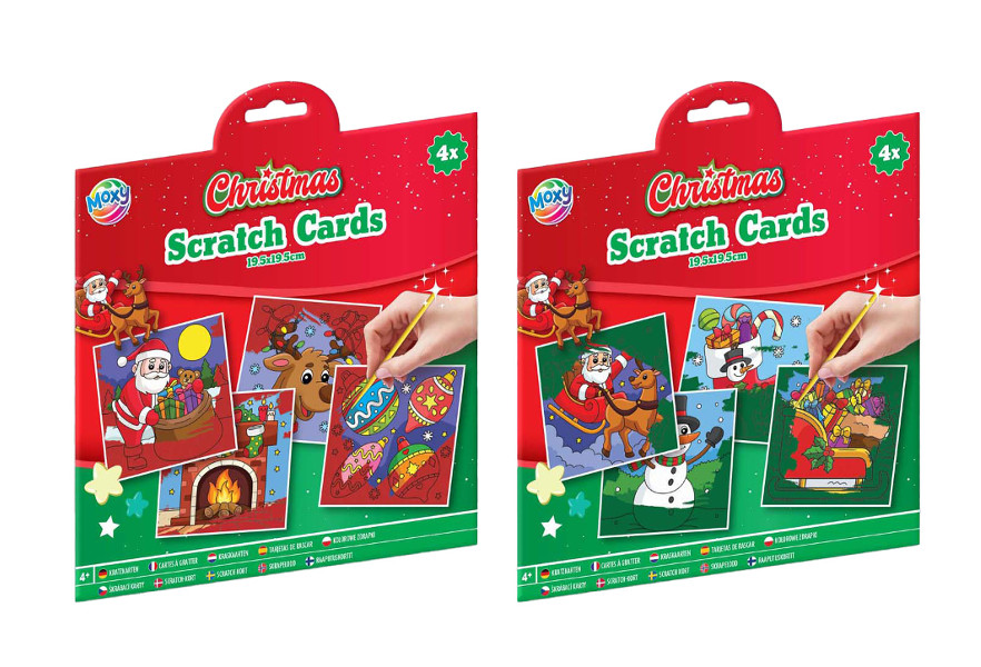 Wydrapywanka świąteczna 4szt 19,5x19,5cm