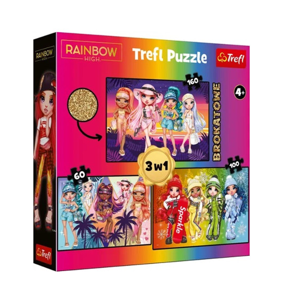 Puzzle 3w1 Rainbow High