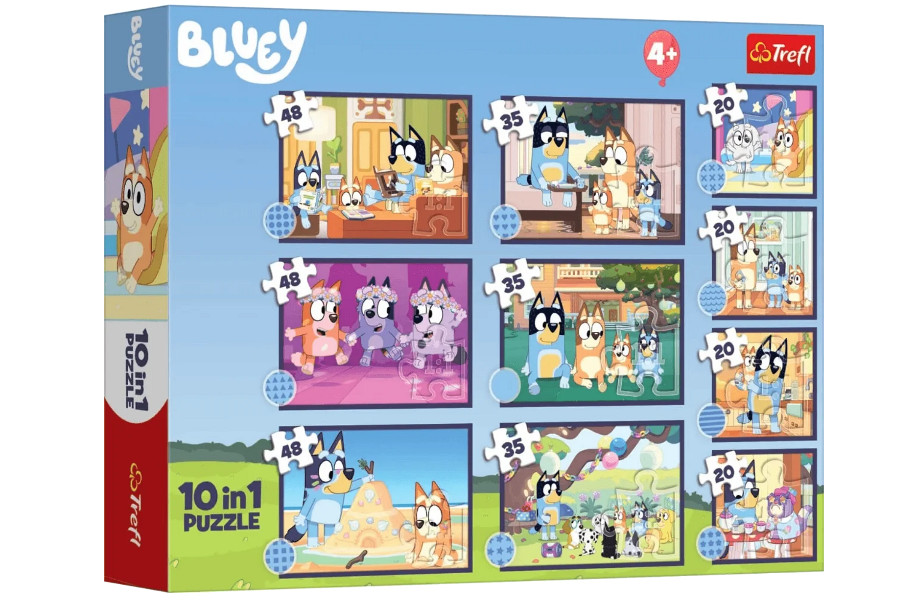 Puzzle 10w1 Historia Bluey