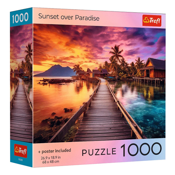 Puzzle 1000 USA Sunset over Paradise