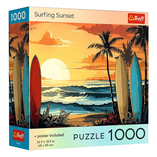 Puzzle 1000 USA Surfing Sunset