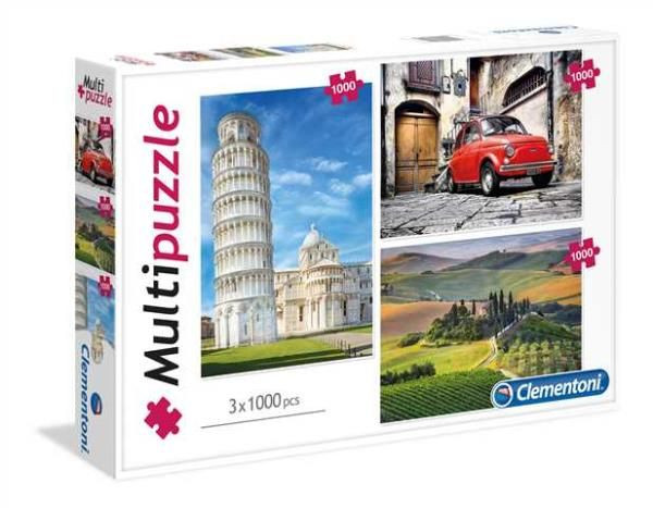 Puzzle 3x1000 Włochy
