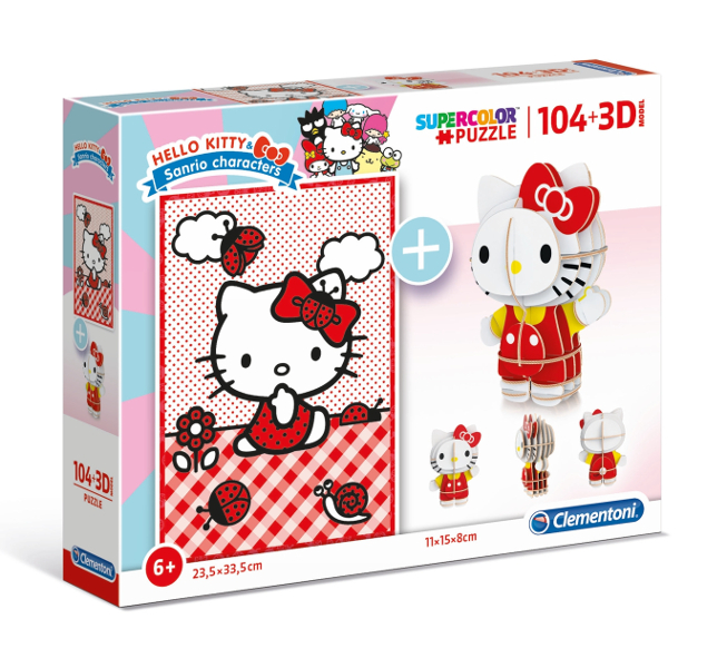 Puzzle 104 + 3D Hello Kitty