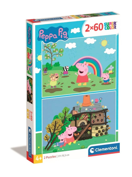 Puzzle 2x60 Peppa