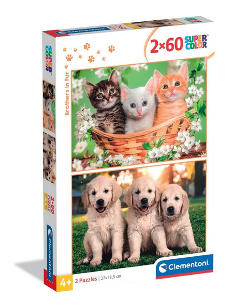 Puzzle 2x60 Brothers in Fur