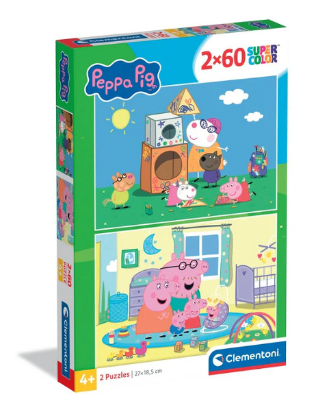 Puzzle 2x60 Świnka Peppa