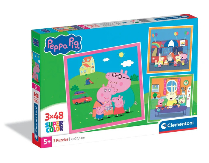 Puzzle 3x48 Świnka Peppa