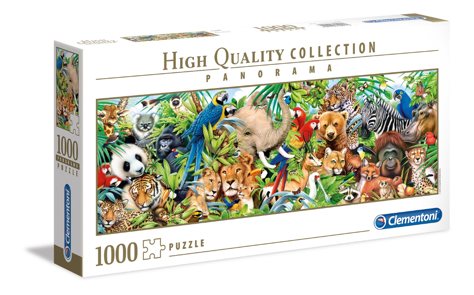 Puzzle 1000 Panorama Dzikie zwierzęta