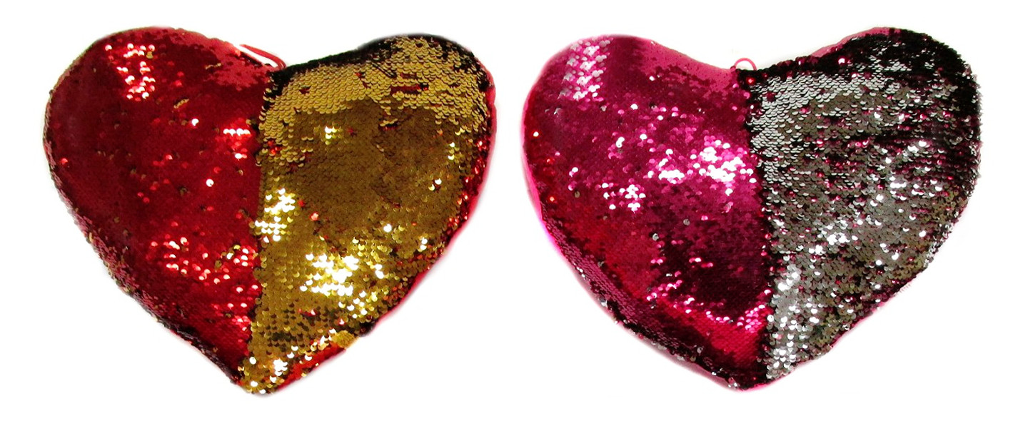Serce z cekinami 37cm