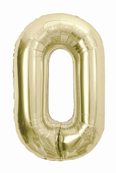 Balon foliowy Cyfra 0 szampańska