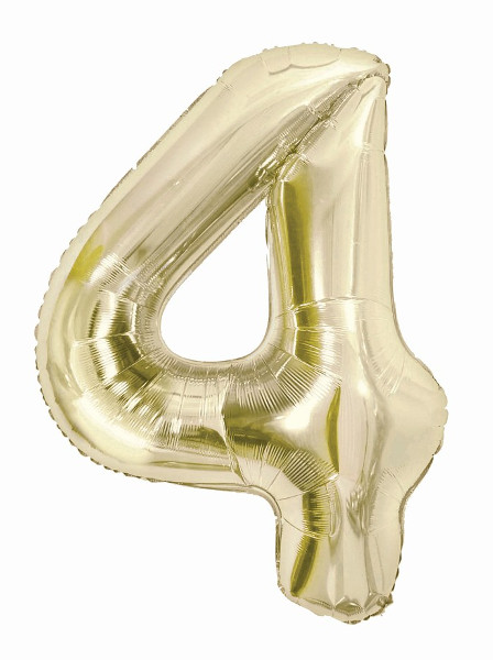 Balon foliowy Cyfra 4 szampańska