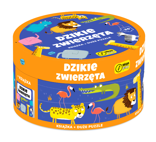 Puzzle z książką Dzikie zwierzęta