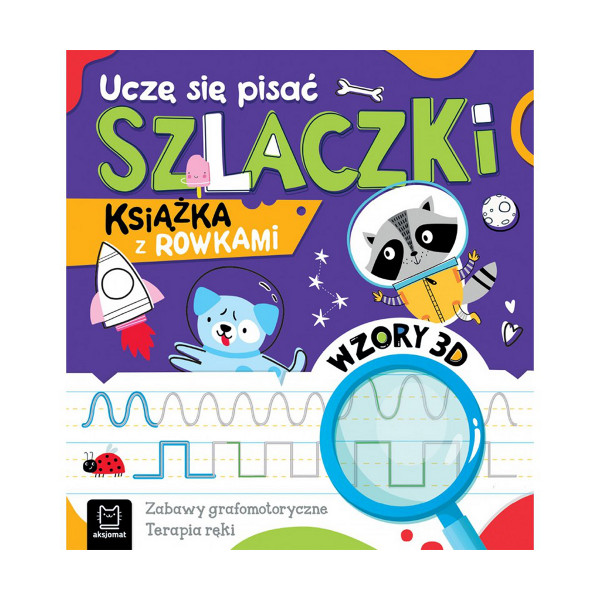 Uczę się pisać szlaczki Książka z rowkami