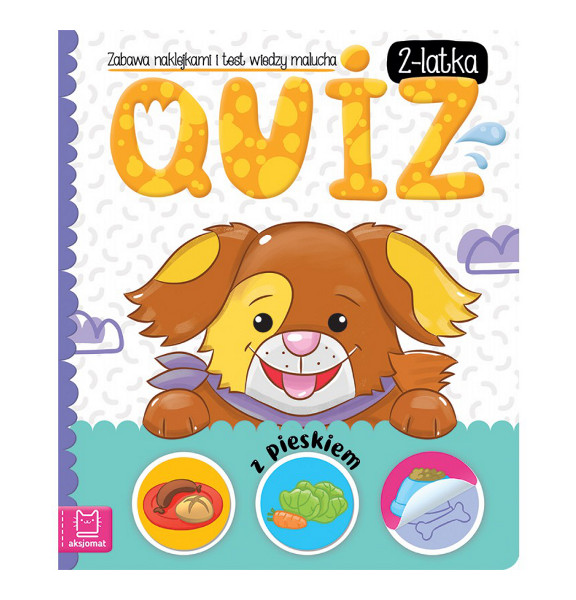 Quiz 2-latka z pieskiem Zabawa naklejkami i test wiedzy malucha