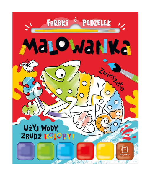 Farbki i pędzelek. Malowanka Użyj wody zbudź kolory! Zwierzęta