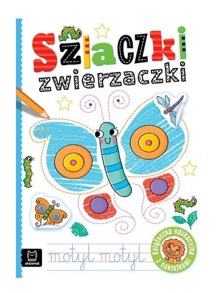Szlaczki zwierzaczki Edukacyjna książeczka z naklejkami