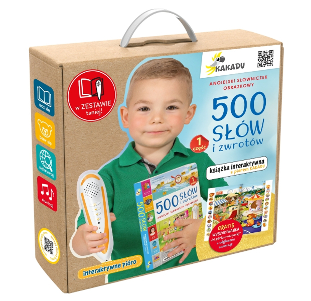 Kakadu Mówiąca książka interaktywna 500 słów cz1