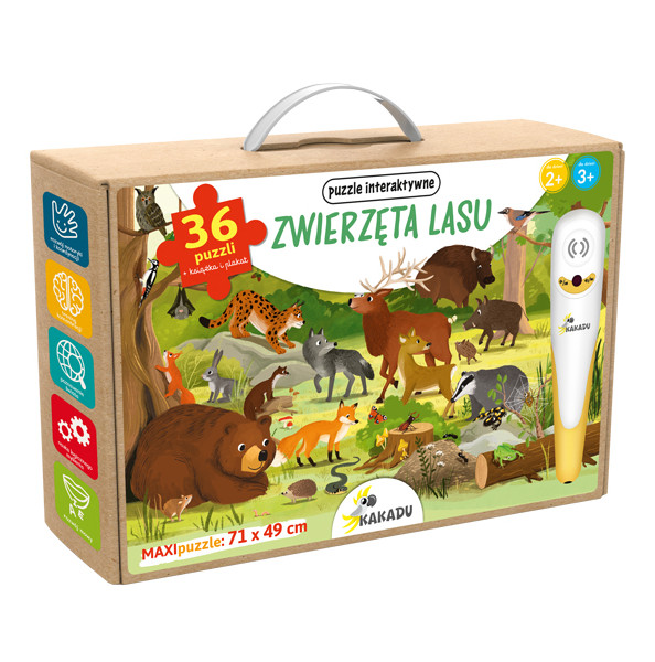 Kakadu Mówiące puzzle Zwierzęta lasu
