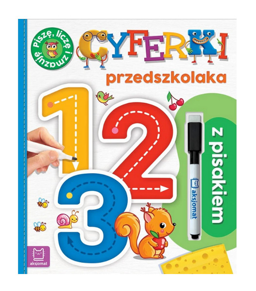 Cyferki przedszkolaka z pisakiem Piszę liczę i zmazuję