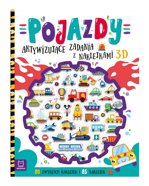 Pojazdy.Aktywizujące zadania z naklejkami 3D