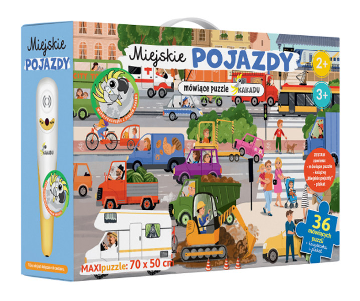 Kakadu Mówiące puzzle Miejskie pojazdy