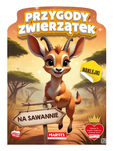 Przygody zwierzątek na sawannie z naklejkami