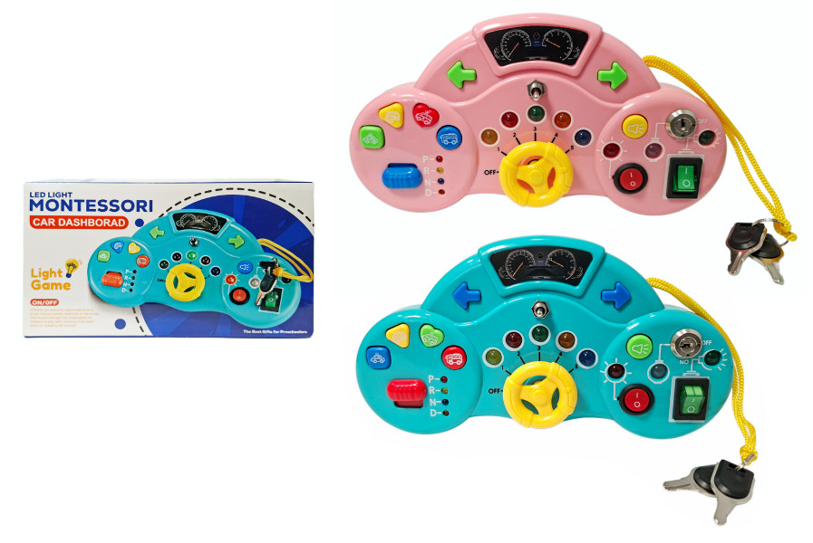 Zabawka dla malucha kierownica interaktywna ze światłem i dźwiękiem