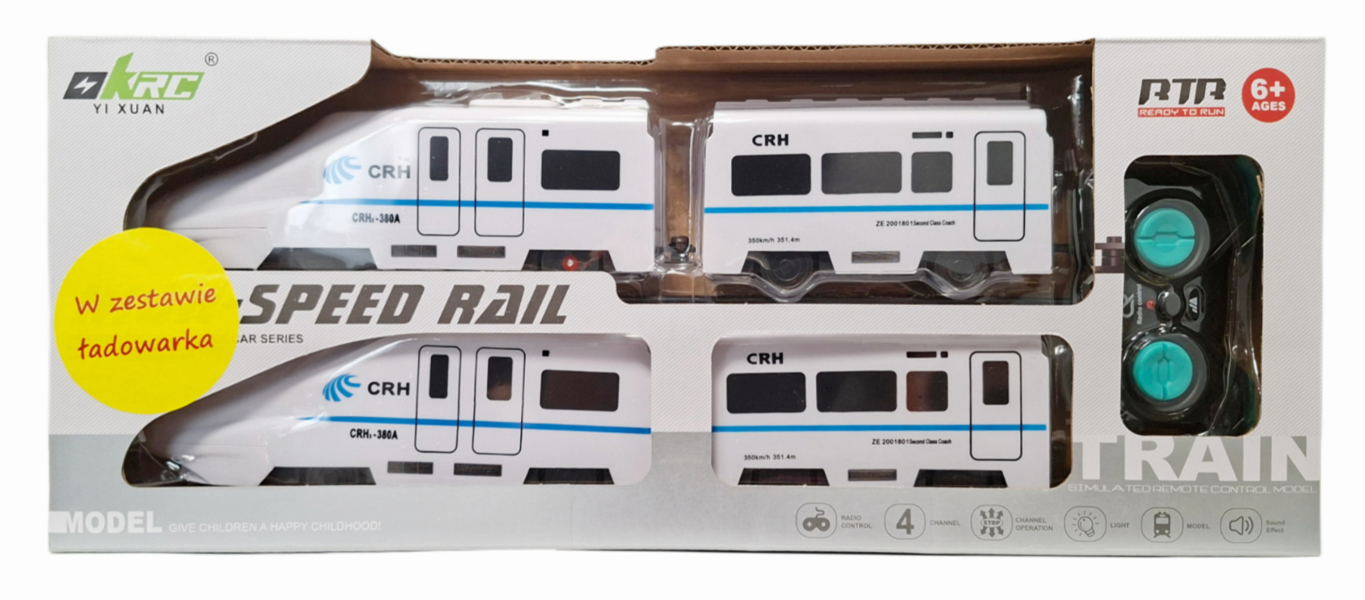 Pojazd pociąg sterowany radiowo ze światłem i dźwiękiem