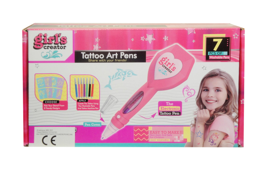 Zestaw kreatywny do tworzenia tatuaży z długopisem
