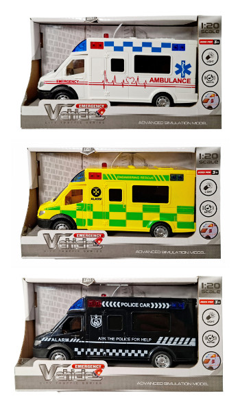 Pojazd auto ratunkowe ze światłem i dźwiękiem