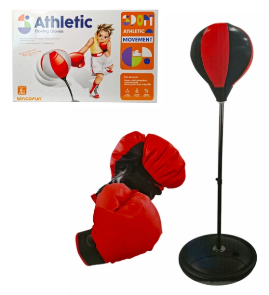 Zestaw bokserski z gruszką i rękawicami