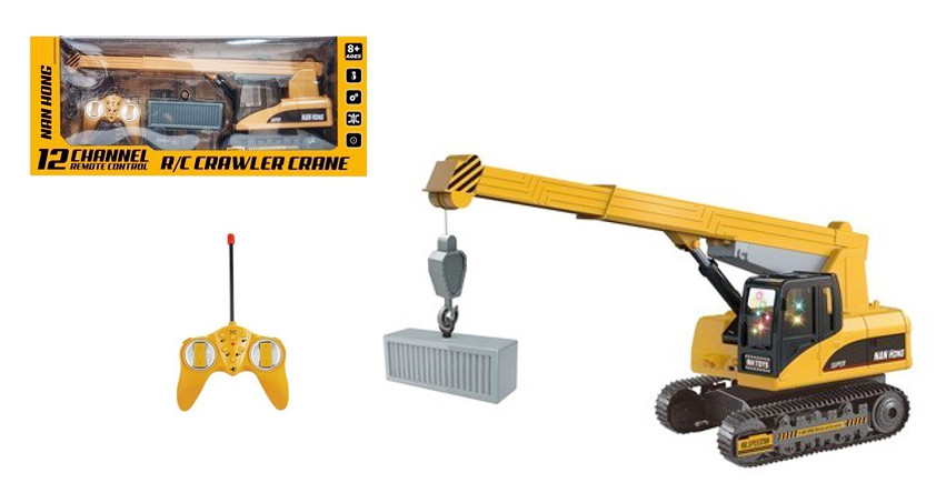 Maszyna budowlana dźwig gąsienicowy sterowany pilotem ze światłem i dźwiękiem