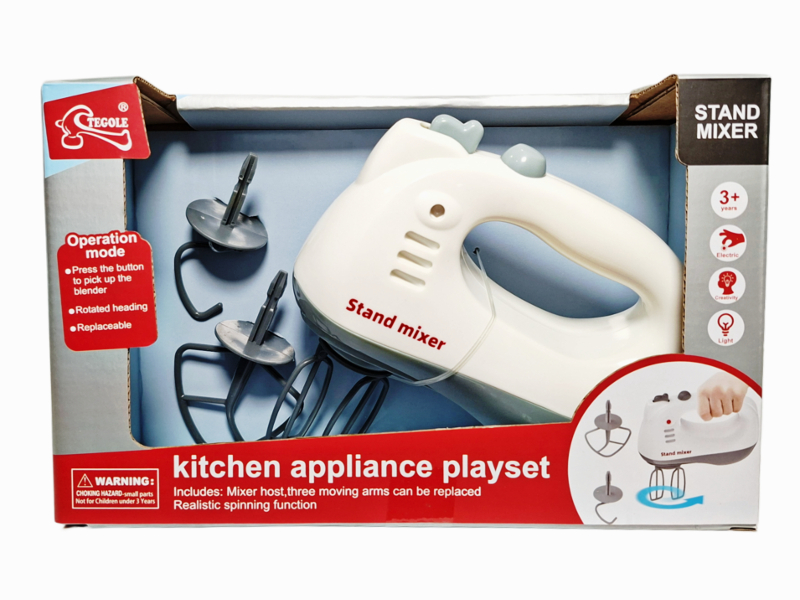 Zabawka AGD mikser na baterie z wymiennymi końcówkami