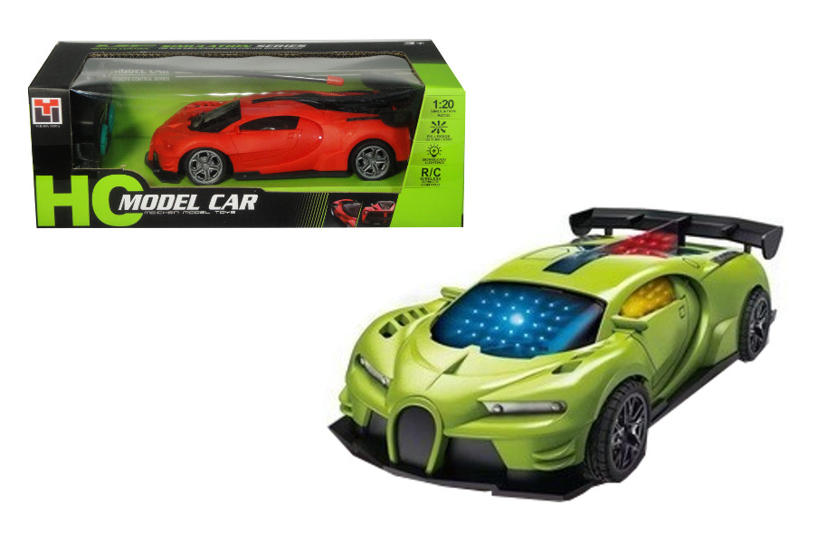 Pojazd auto sportowe sterowane radiowo pilotem ze światłem