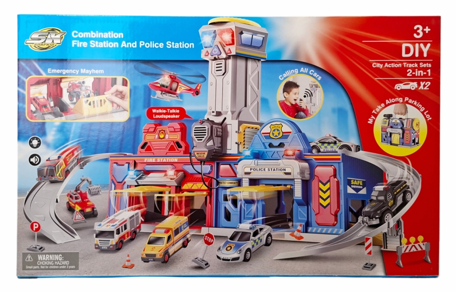 Baza policyjna 2w1 remiza ze światłem i dźwiękiem