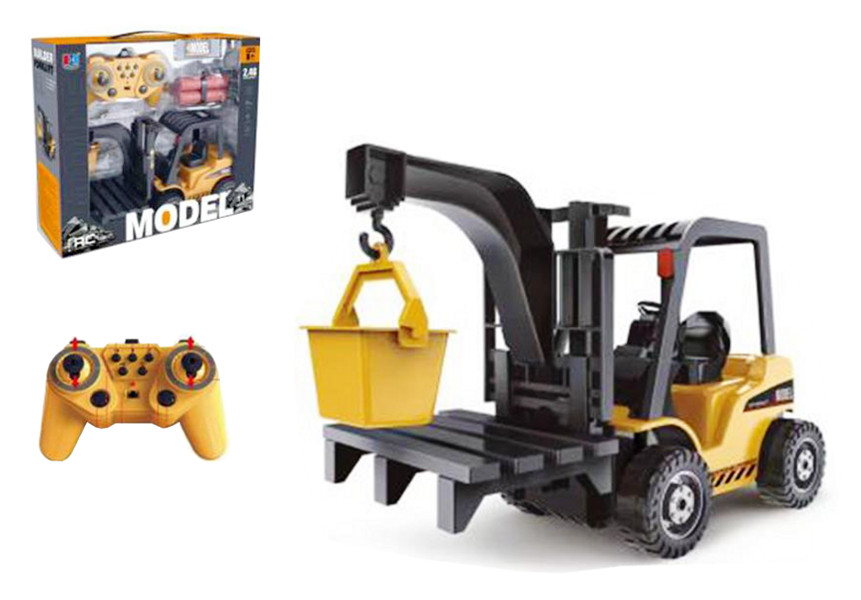 Pojazd wózek widłowy sterowany radiowo pilotem z akcesoriami z ładowarką