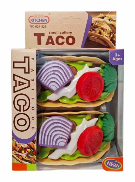 Zestaw kuchenny produkty spożywcze tacos