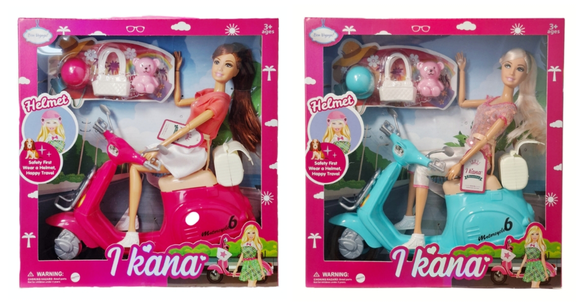 Lalka ze skuterem i akcesoriami