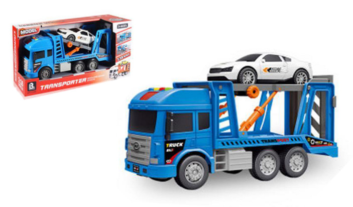 Pojazd ciężarówka laweta ze światłem i dźwiękiem