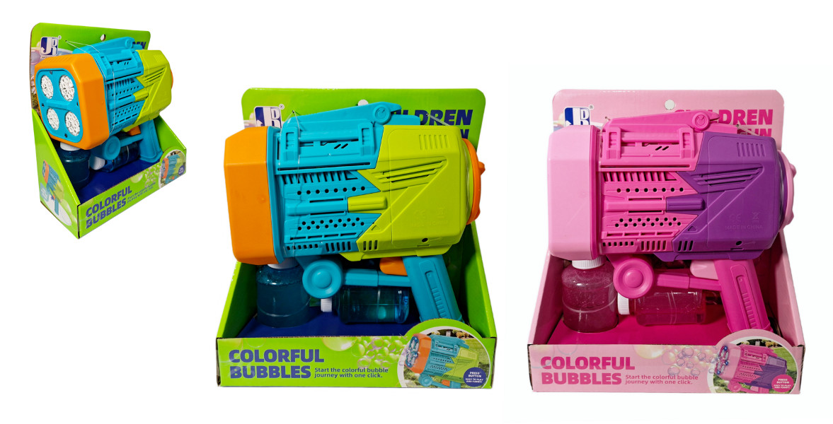 Pistolet do baniek mydlanych ze światłem