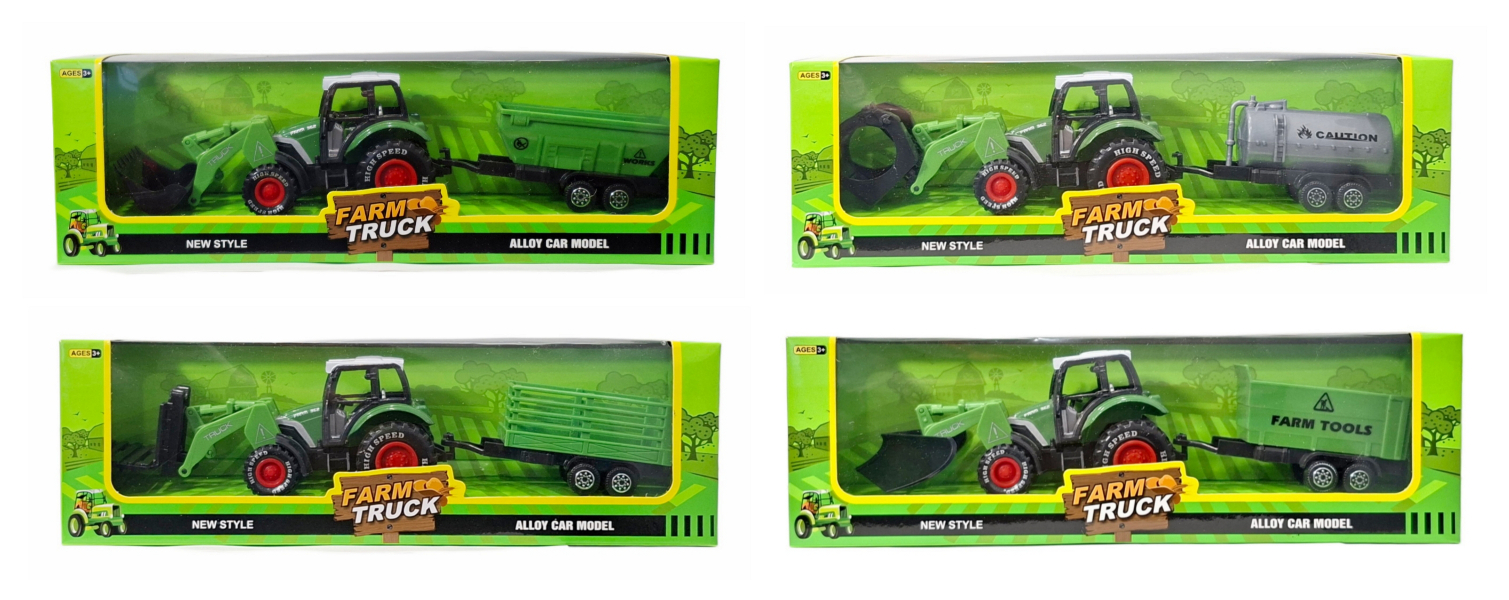 Traktor z przyczepą