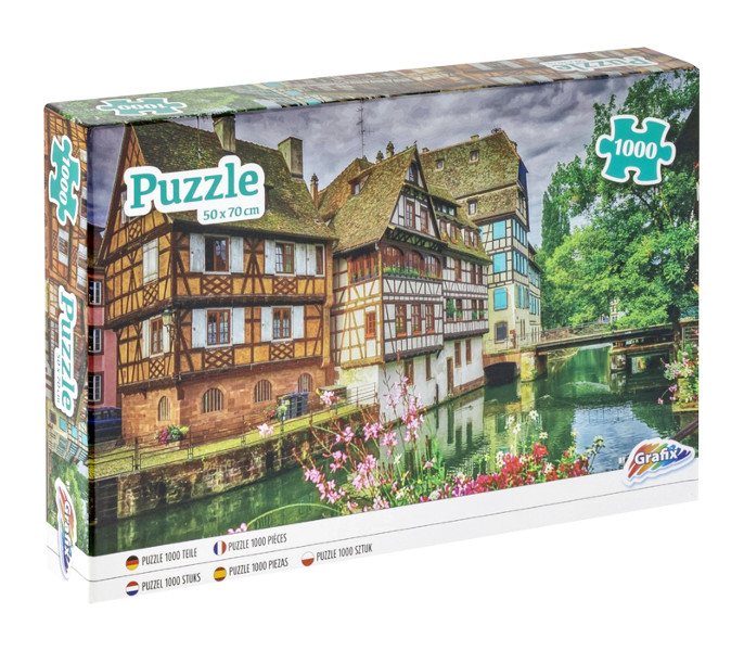 Grafix Puzzle 1000 Domki nad rzeką