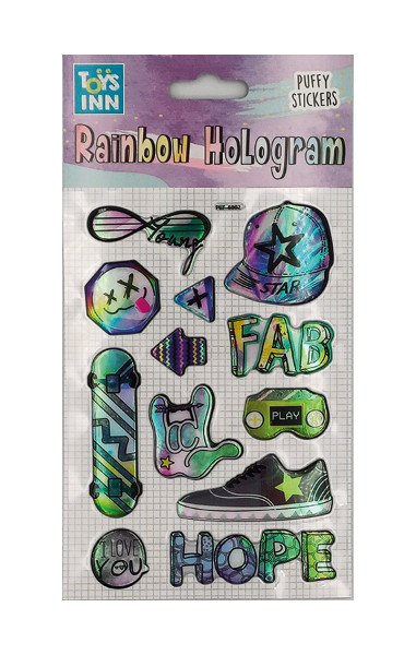 Naklejki rainbow hologram fab