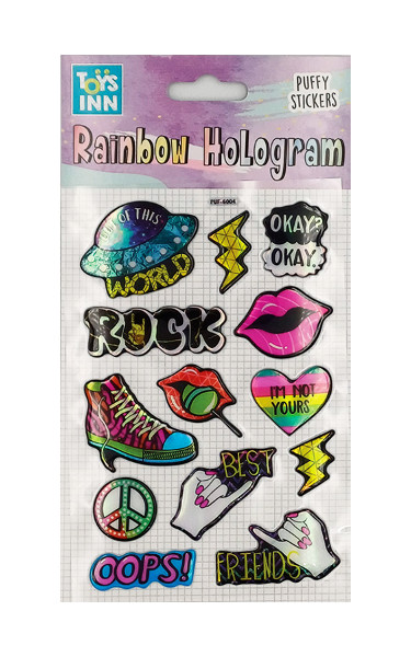 Naklejki rainbow hologram rock