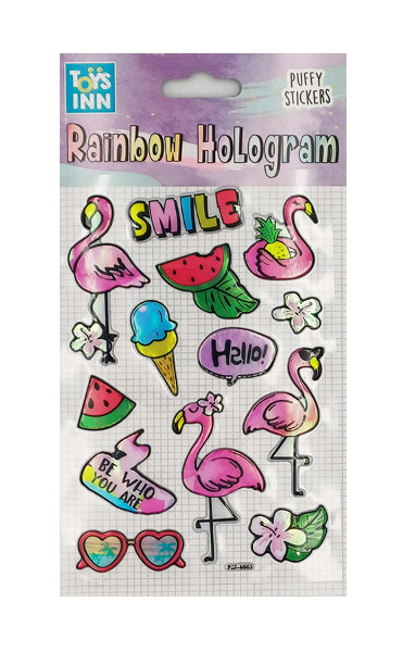 Naklejki rainbow hologram smile
