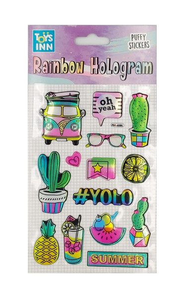 Naklejki rainbow hologram summer