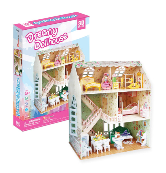 Puzzle 3D Dreamy domek dla lalek 160el.