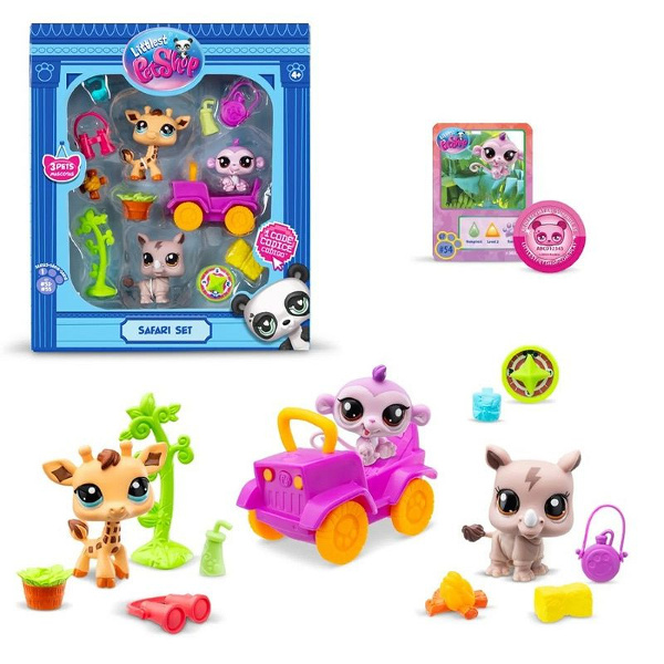 Little Pet Shop Auto safari + 3 figurki