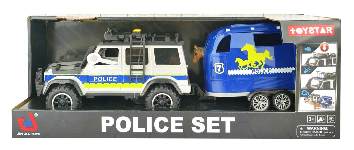 Jeep z przyczepą św./dź. w pudełku