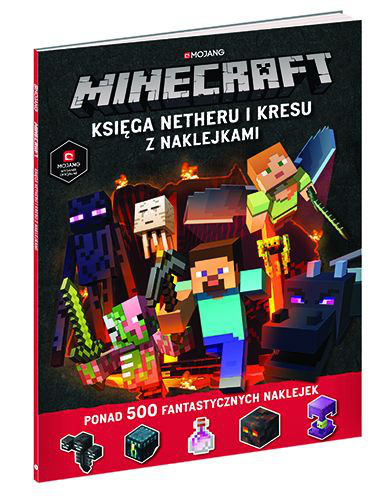 Minecraft Księga Netheru i Kresu + 500 naklejek